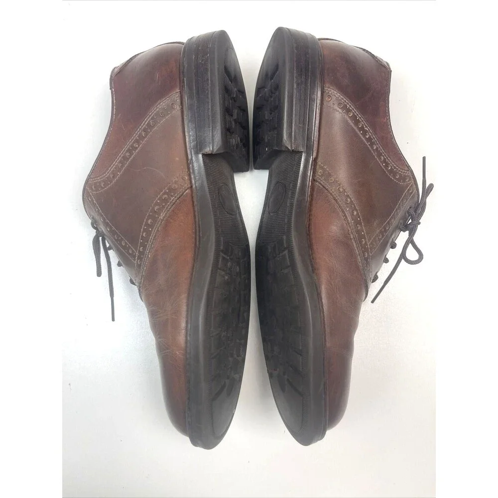 Johnston & Murphy Brown Leather Saddle Oxfords Size 10M #20-3806 Made in Italy